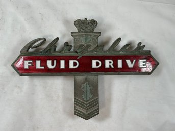 Vintage 1941 Chrysler Fluid Drive Badge