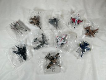 10 Vintage Dyna-Flites Diecast Military Airplanes