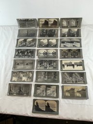 22 Antique Stereoview Cards - Travel, Nature, Architecture - See Photos