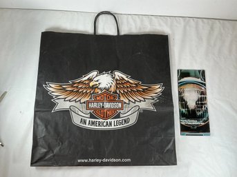 Vintage Harley-Davidson Paper Shopping Bag From Their 'MotorClothes' Line, 1981 V-Twin Motorcycle Brochure