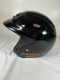 Glossy Black Harley-Davidson Branded Motorcycle Helmet Size XL