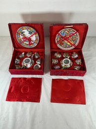 Two Chinese Tea Sets In The Cases