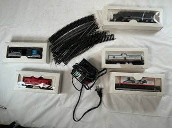 Mr. Good Wrench Train Set With Locomotive, Caboose, 3 Train Cars, Model Train Transformer And Tracks