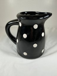 Black And White Polka Dot Ceramic Pitcher, Grace's Pantry