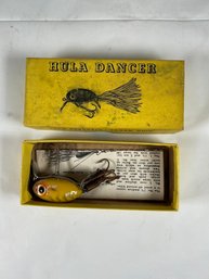 Vintage Fred Arbogast 'Hula Dancer' Fishing Lure, With Original Box And Instructions