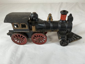 Antique Cast Iron Floor Train Locomotive