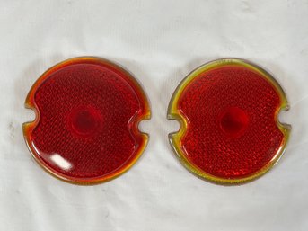 Vintage Red Glass Tail Light Lenses
