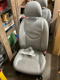 Gray Leather Front Bucket Seat, Possibly Compatible With A 2006-2010 Toyota RAV4 Seat #1