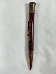Vintage 14 K Gold Plated Fountain Pen With Engraved Text 'COAL' C. R. ELDER 'COKE'