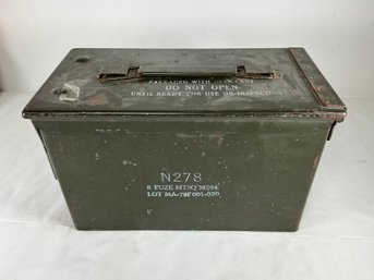 U.S. Vietnam War-era N278 Model Military Metal Fuse Ammunition Container