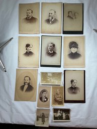 Victorian Cabinet Card Photographs And Others - Lot Of 13