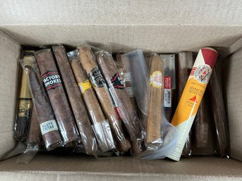 28 Premium Handmade Cigars From Different Brands,Including 'Factory Smokes' By Drew Estate, AVO Uvezian Syncro