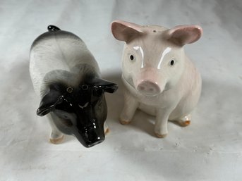 Vintage Otagiri Japan Ceramic Pig Salt And Pepper Shakers