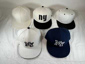 Five Baseball Caps, Some Have NY Embroidery