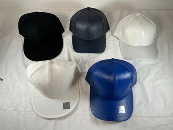 Five Baseball Caps, Some With City Hunter Sticker