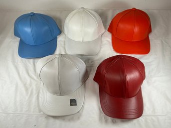 Five Baseball Caps, One Has City Hunter Sticker