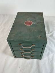Vintage Wards Master Quality 4 Drawer Metal Cabinet