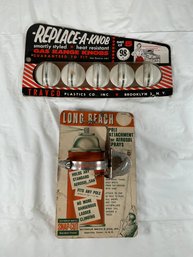 Vintage Travco 'Replace-A-Knob' Gas Range Knobs And Vintage Seymour Smith SNAP-CUT Long Reach Pole Attachment