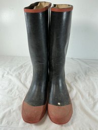 Weather Rite Rain Boots With Steel Shank Feature A Distinct Red Sole And Toe Cap Size 11