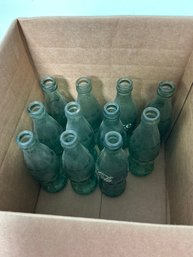 11 Vintage Glass Coca-Cola Bottles