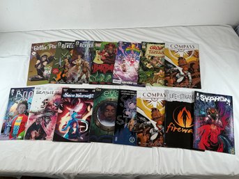 15 Independent Comic Books Including Betty Page, Power Rangers, Compass, Eve, Life Is Strange, Etc