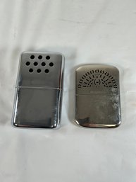 Vintage Peterson's Peacock Brand Hand Pocket Warmer And Vintage Jon-E Hand Warmer