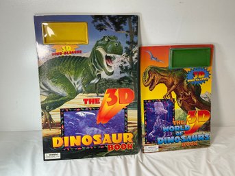 Vintage 1998 'The 3D Dinosaur Book', Featuring An Oversized Giant Anaglyph Board Design
