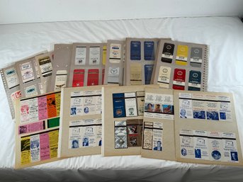 Vintage Matchbook Collection Pages