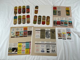 Vintage Matchbook Collection Pages Featuring Pin-up Girls