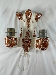 Vintage 1970s Ceramic Wall Lamp