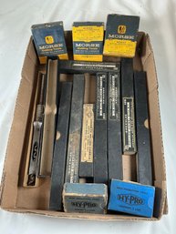 Vintage Tool Set Includes Assorted Morse Cutting Tools, Greenlee Hollow Chisels With Bits, And Hy-Pro Taps
