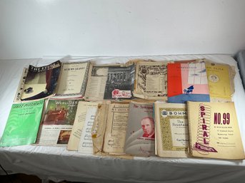 Various Vintage Piano Music Sheets And Booklets From The Early-to-mid 20th Century