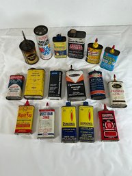 Vintage 20th-century Oil And Household Tin Cans