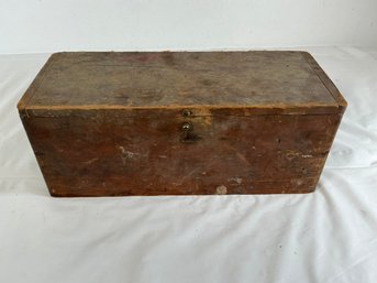 Antique Wooden Box - 12.5 In X 5 In X 5 In