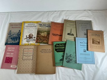 Various Books And Documents Related To American Civil War History