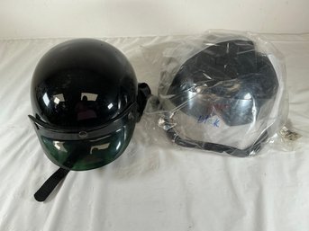 Black Motorcycle Helmet With Visor Helmet Accessory