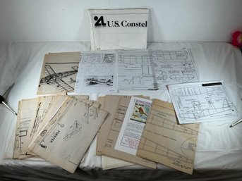 Large Collection Of Vintage Model Airplane Plans And Blueprints From Manufacturers Like Artesania Latina