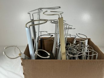 Large Collection Of Doll Stands Of Different Hights