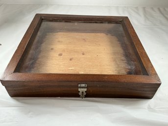 Vintage Wooden Display Case - 2 In X 11.5 In X 12 In