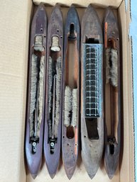 Five Vintage Wooden Boat Shuttles