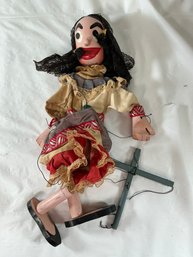 Vintage Handmade Wooden String Marionette Puppet
