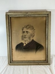 Antique Portrait Depicts The Prominent 19th-century French Statesman - 19 In X 23 In