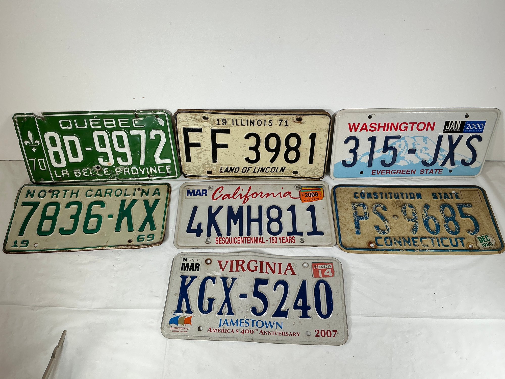 7 License Plates, Various States See Photos #23567 | Auctionninja.com