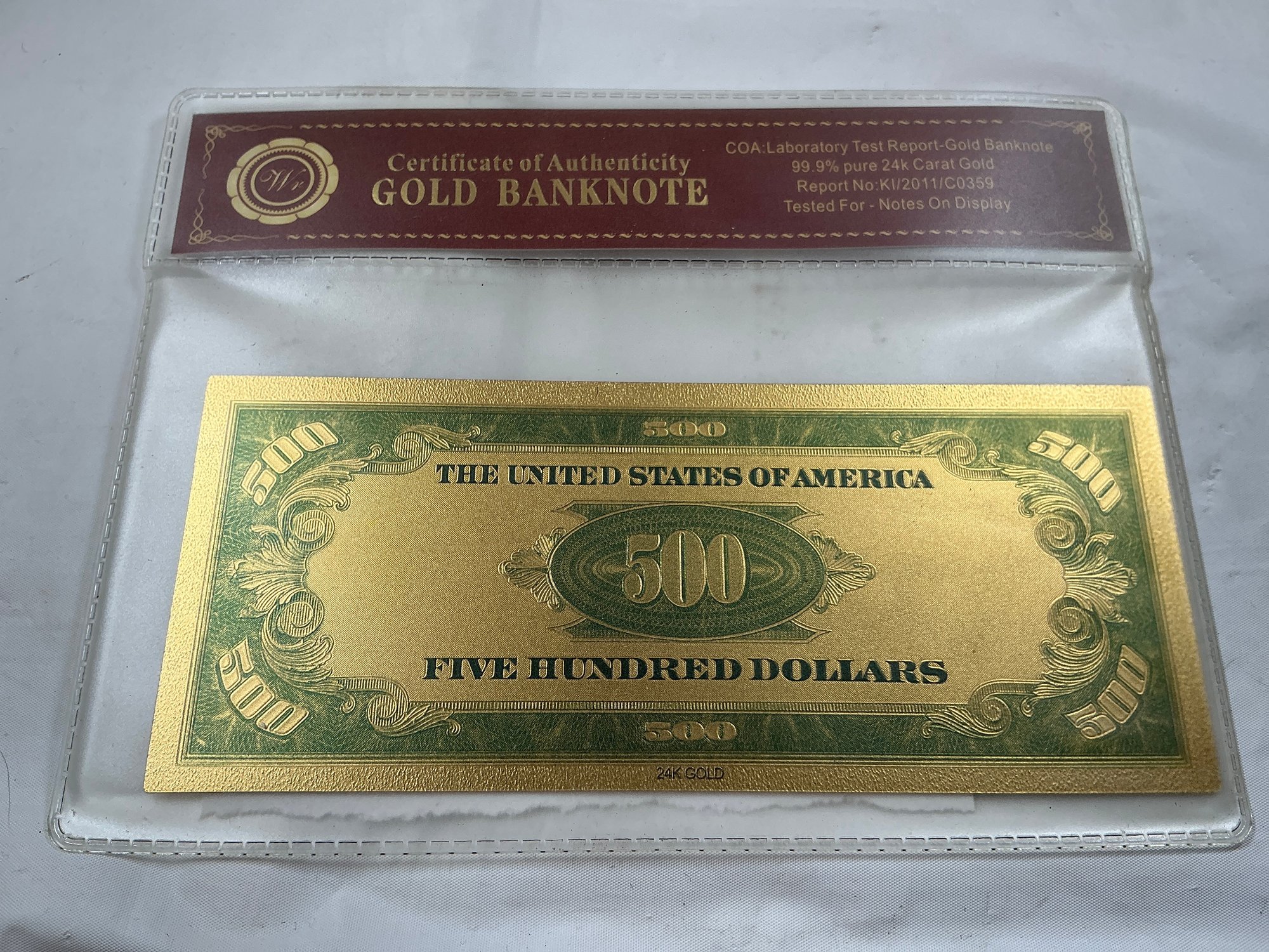 Two Gold Bank Notes With COA #28458 | Auctionninja.com