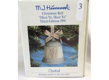Hummel Goebel Ornament Hear Ye Hear Ye Bell 3rd Edition #777 1991 EUC