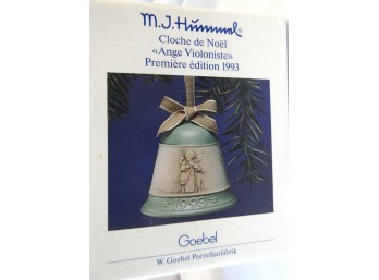 Hummel Goebel Ornament Angel Violinist Bell 1st Edition #779 1993 Signed EUC 3.5 7ozs