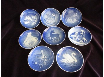 Set Of 8 Bing & Grondahl B&G Mothers Day Animal Collector Plates