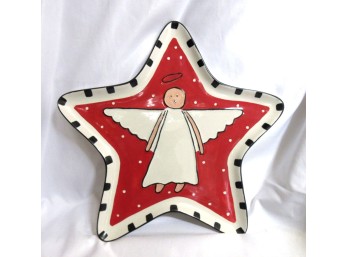 Southern Living At Home 'Angel Emmy' Christmas Star Serving Platter 13'