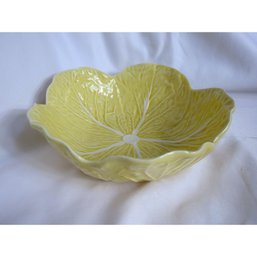 Set 4 Sur La Table Yellow Cabbage Leaf Bowls Portugal 7 Inch
