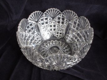 EAPG McKee Majestic Pattern Glass Bowl 9.75 Pressed Glass Vintage